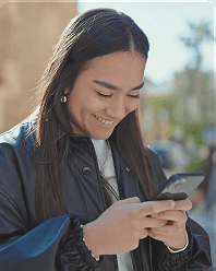 Woman checking her phone